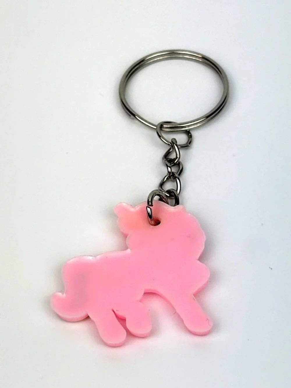 Cute cartoon Fairytale Pink Soft Unicorn Keychain Key ring or bag charm. New
